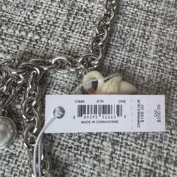 $139 COACH Bumble Bee Pretzel Charm Necklace - Picture 3 of 5